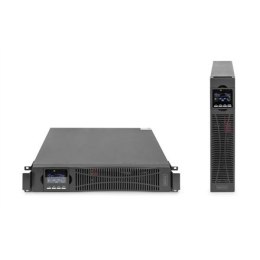 Digitus DIGITUS OnLine UPS, rack/tower, 3000VA, 3000W, LCD, 8 x C13, 1 x C19, RS-232, USB, karta SNMP (opcjonalnie), karta przekaźnikowa