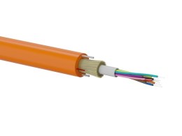 Kabel światłowodowy OS2 zewnętrzny DAC do bezpośredniego układania w ziemi, pomarańczowy SM 24J 9/125 G652D Fca PE ALANTEC