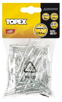 TOPEX NITY ALUMINIOWE OP-50SZT 3.2*8MM