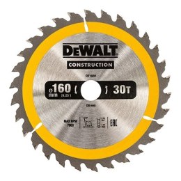 DEWALT PIŁA TARCZOWA DO DREWNA 160/20MM, 30 ZĘBÓW