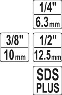 YATO ADAPTER SDS PLUS DO NASADEK 1/4'', 3/8'', 1/2''