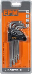 EPM KOMPLET KLUCZY TORX TYP L T10-T50 9SZT. KRÓTKIE