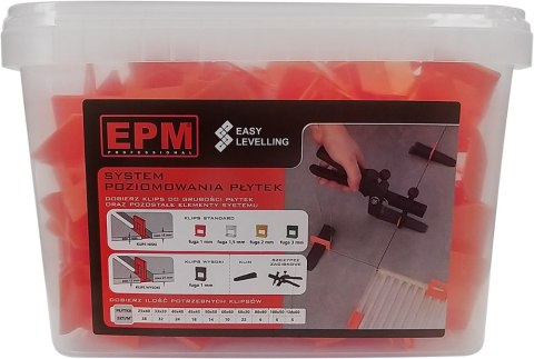 EPM SYSTEM UKŁADANIA PŁYTEK EASY LEVELING 200 KLIPSÓW 1MM