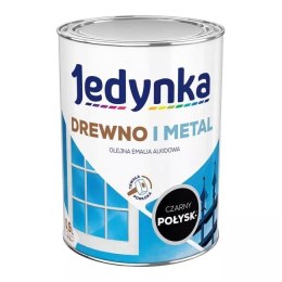 JEDYNKA EMALIA ALKIDOWA DO DREWNA I METALU CZARNA 0,9L