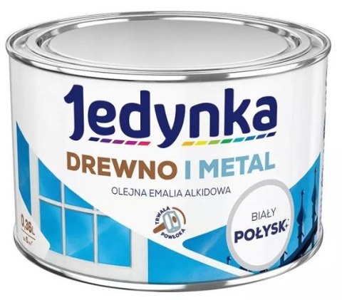 JEDYNKA EMALIA ALKIDOWA DO DREWNA I METALU BIAŁA 0,36L