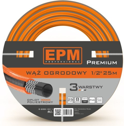 EPM WĄŻ ZBROJONY DO URZĄDZEŃ ZRASZAJĄCYCH 1/2 25MB PREMIUM