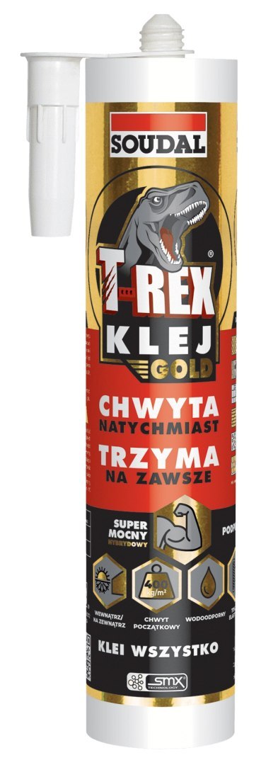 SOUDAL KLEJ MONTAŻOWY HYBRYDOWY 290ML T-REX GOLD