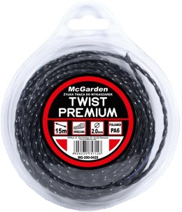 MC GARDEN ŻYŁKA DO WYKASZARKI TWIST PREMIUM 2,0MM 15M