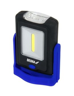 DEDRA LATARKA 1W COB LED+3LED PROSTOKĄTNA Z PODSTAWĄ, BATERIĄ