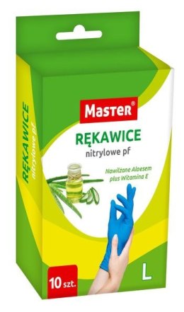 UN RĘKAWICE NITRYLOWE MASTER ALOES ROZMIAR L OP. 10 SZT