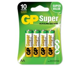 GP BATTERY BATERIA SUPER ALKALINE AA LR6 1.5V 4 SZTUKI