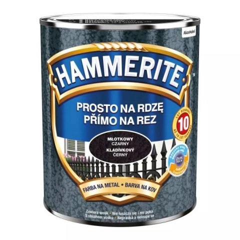 HAMMERITE EMALIA HAMMERITE MŁOTKOWY CZARNY 0,7L