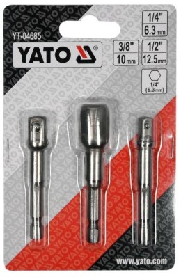 YATO ADAPTER HEX DO NASADEK 1/4'', 3/8'', 1/2''