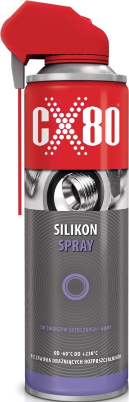 CX-80 SILKON DO TWORZYW SZTUCZNYCH I GUMY DUO SPRAY NSF H1 500ML