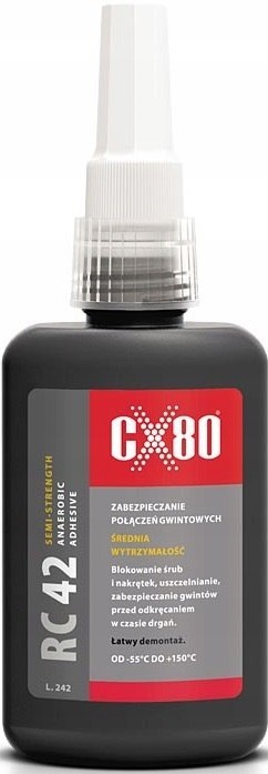 CX-80 KLEJ ANAEROBOWY RC-42 DO GWINTÓW ŚRUB ŚREDNI 10ML