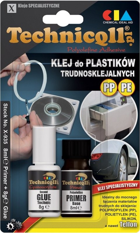 TECHNICQLL KLEJ DO PP PE PTFE 8G+8ML