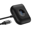 Adapter przejściówka HUB 4w1 USB Adapter USB3.0 TO USB3.0*1+USB2.0*3 1m Black