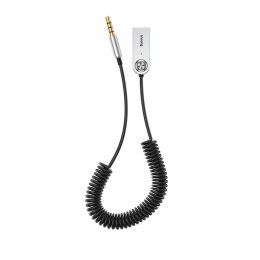 BA01 odbiornik dźwięku Bluetooth 5.0 kabel adapter audio AUX jack czarny