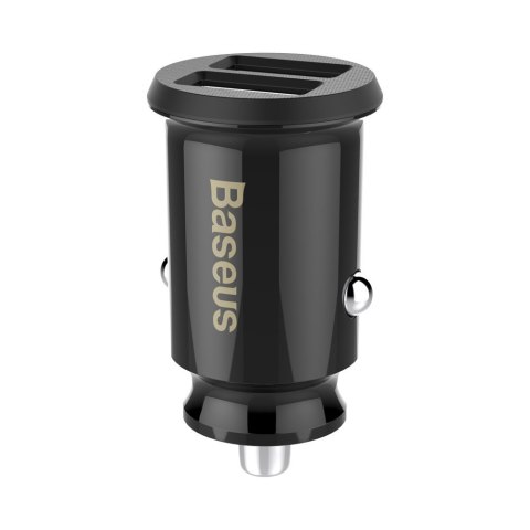 Mini ładowarka samochodowa do telefonu 2x USB Grain Car Charger czarny