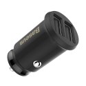 Mini ładowarka samochodowa do telefonu 2x USB Grain Car Charger czarny