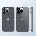 Case etui żelowe do iPhone 14 obudowa pokrowiec z metaliczną ramką 14Q czarny