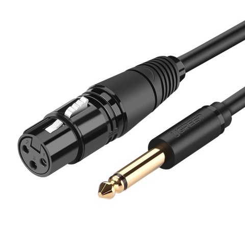 Kabel audio przewód do mikrofonu XLR (żeński) - 6.35mm jack (męski) 5m