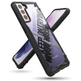 Etui pancerny pokrowiec z ramką Galaxy S21+ 5G Fusion X Design Cross czarny