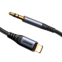 Kabel audio stereo do iPhone iPad AUX 3.5 mm mini jack - Lightning 1.2m czarny