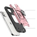 Etui iPhone 14 Plus pancerny pokrowiec uchwyt magnetyczny ring złote