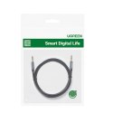 Kabel przewód audio AUX wtyczka prosta minijack 3.5 mm 1m czarny