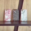 Marble żelowe etui pokrowiec marmur iPhone 13 Pro różowy