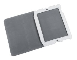 KOM0446 Etui dedykowane do Apple iPad 2 skóra białe naturalna