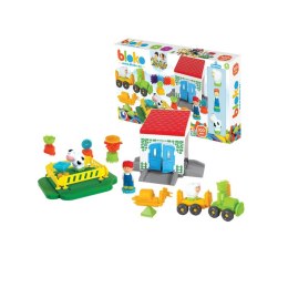 MOCHTOYS Klocki Jeżyki Pin Bricks FARMA w Kartonie 100 el. + 3 Figurki