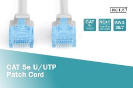 ACC Digitus | CAT 5e | Kabel krosowy | Skrętka nieekranowana (UTP) | Męski | RJ-45 | Męski | RJ-45 | Szary | 0,5 m