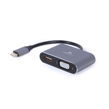 Cablexpert Żeńskie | 15-pinowe HD D-Sub (HD-15) | 19-pinowe HDMI typu A | Męskie | 24-pinowe USB-C | Szare