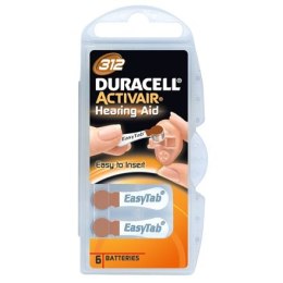 Duracell Baterie cynkowo-powietrzne Duracell A312/DA312/ZL312, 6 szt.