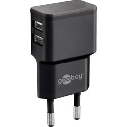 Goobay Goobay | 4-pinowe USB typu A | Europlug (zasilanie CEE 7/16) | Czarny | 12 Watt