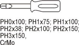 YATO WKŁAD DO SZUFLADY WKRĘTAKI KRZYŻAKOWE 7 CZĘŚCI