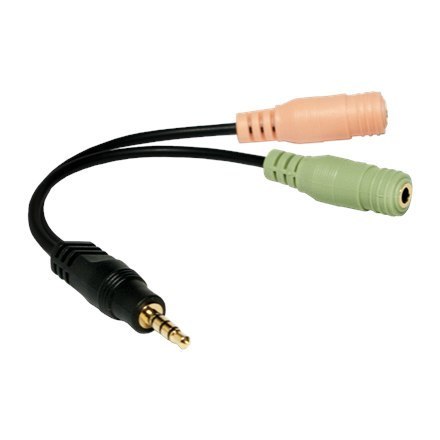 Logilink Logilink | Adapter audio | Mini-phone 3,5 mm 4-biegunowy | Męski | Żeński | Mini-phone stereo 3,5 mm | Czarny