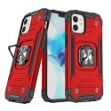 Etui pancerny pokrowiec do iPhone 14 Plus uchwyt magnetyczny Ring Armor czerwony