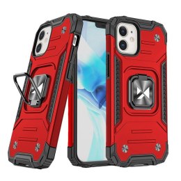 Etui pancerny pokrowiec do iPhone 14 uchwyt magnetyczny Ring Armor czerwony