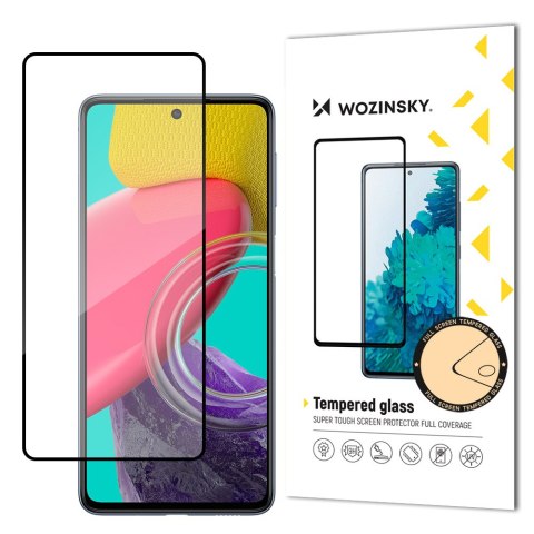 Wytrzymałe szkło hartowane 9H na cały ekran Samsung Galaxy M53 5G z ramką Case Friendly czarny