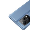 Błyszczące etui z klapką do Xiaomi Redmi Note 12 Pro+ Clear View Case czarny