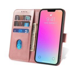 Pokrowiec etui z klapką i portfelem do Xiaomi Redmi Note 12 5G / Poco X5 5G Magnet Case różowe