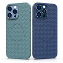 Etui pokrowiec plecionka do iPhone 13 Pro z MagSafe Woven Case fioletowy