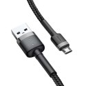 Kabel USB do Micro USB Baseus Cafule 2.4A 0.5m (szaro-czarny)