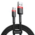 Kabel USB do Micro USB Baseus Cafule 2.4A 1m (czerwono-czarny)