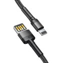 Kabel Lightning USB (dwustronny) Baseus Cafule 1,5A 2m (szaro-czarny)