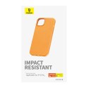 Etui na telefon iPhone15 ProMax Baseus Fauxther Series (Pomarańczowy)