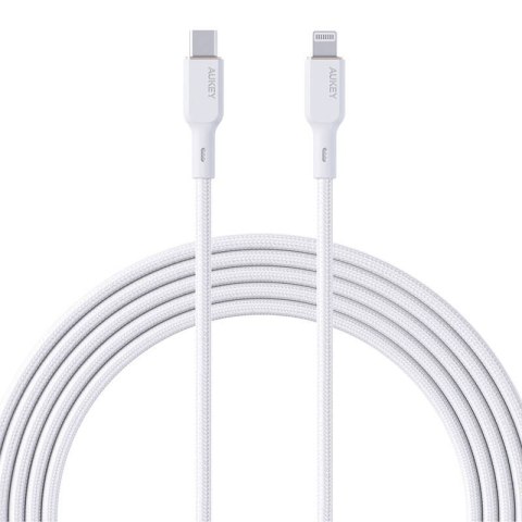 Kabel Aukey CB-NCL2 USB-C do Lightning 1.8m (biały)